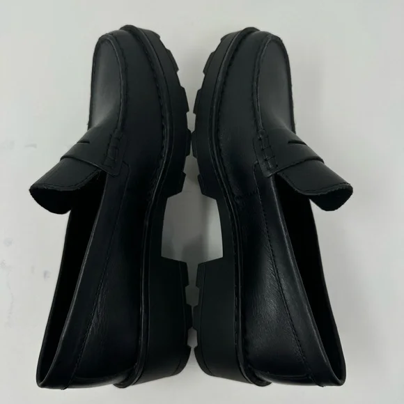 New Born - Carrera Leather Lug Sole Platform Penny Loafers size 9.5M - Picture 5 of 15